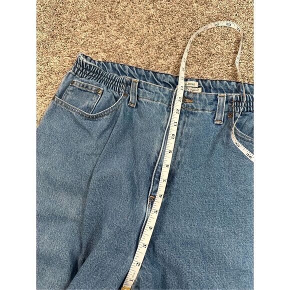 vintage L.L. Bean flannel lined original relaxed fit denim jeans women’s 18 - Picture 10 of 14